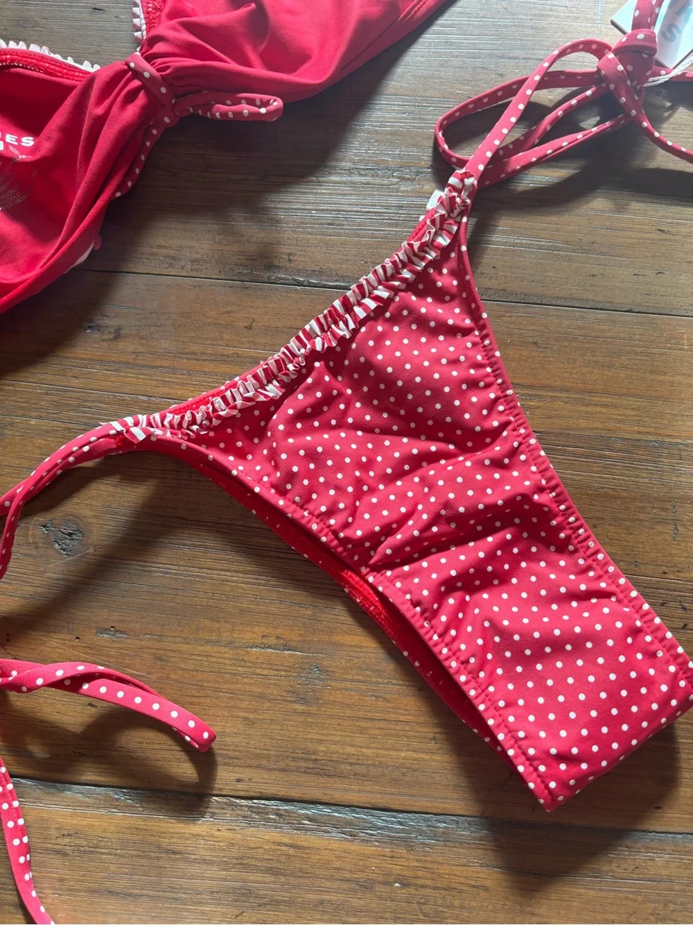 NWT Frankie’s bikinis scarlet dot bikini set